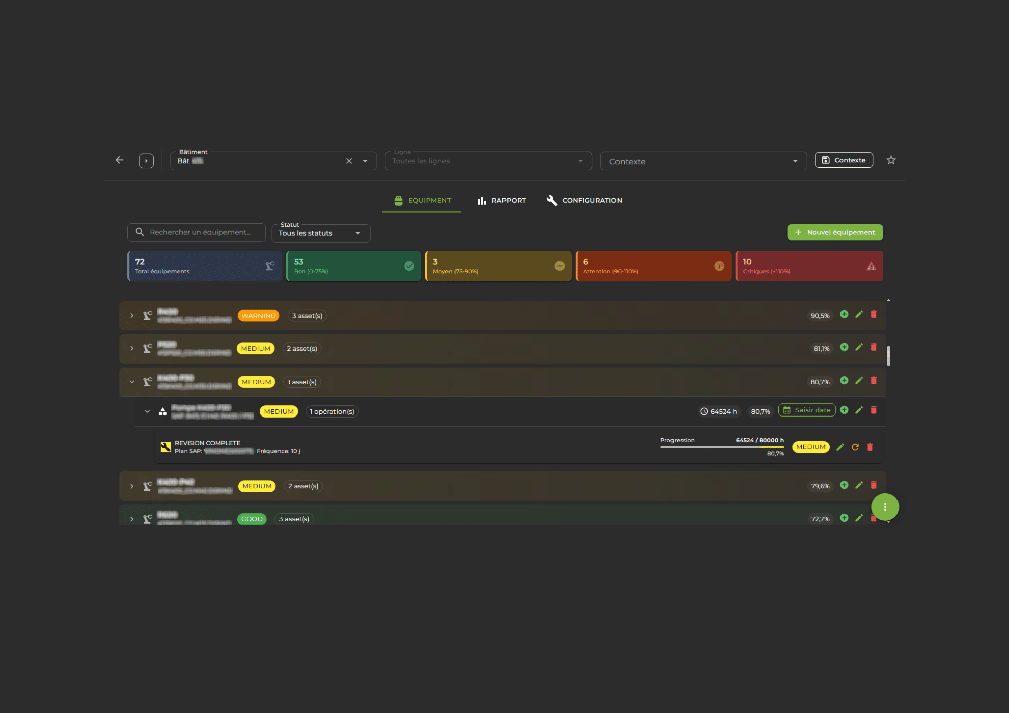 Développement du Système d’information de production