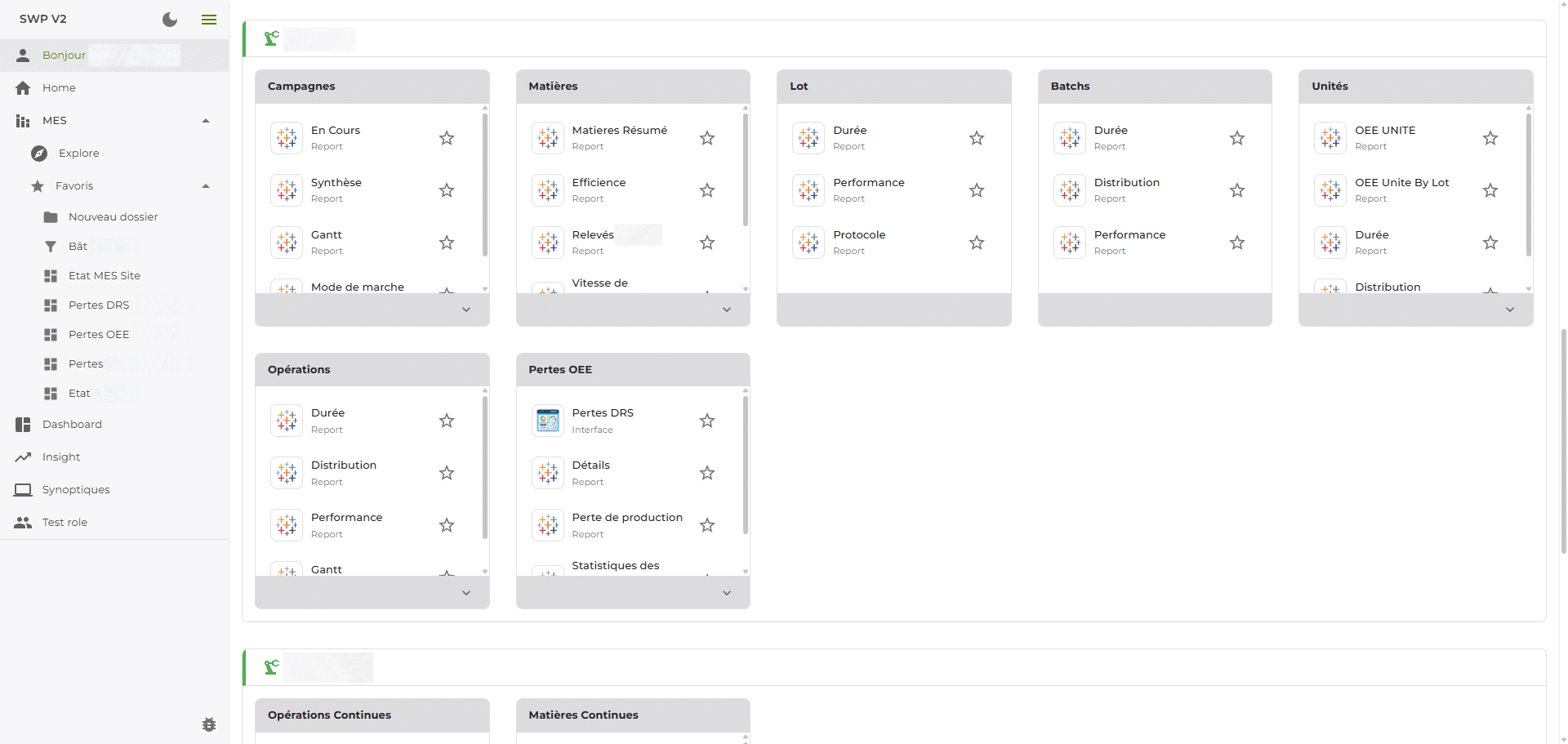 Développement du Système d’information de production